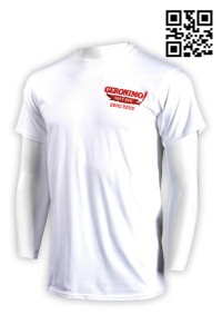 T585印花個性T恤 酒吧 餐飲行業T恤制服 TSHIRT  T恤製造商hk     白色